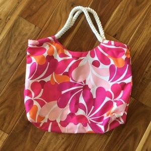 ✔️ Clinique Floral Tote with Rope Handles